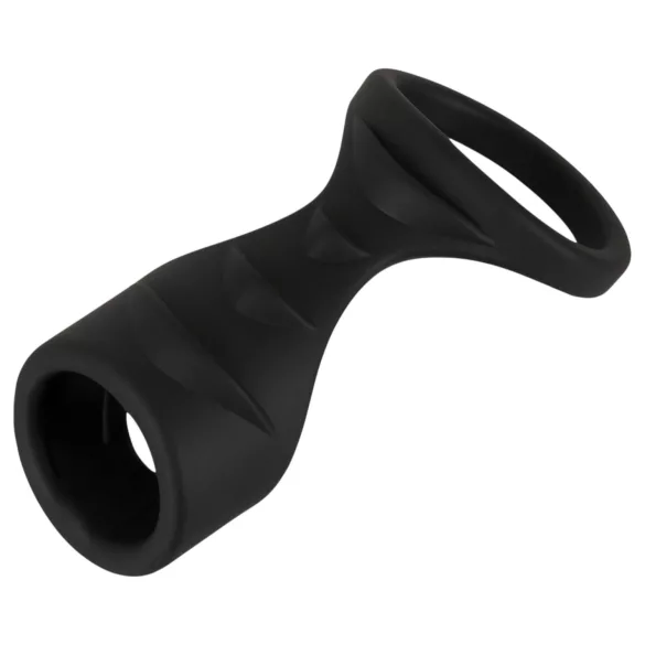 Erecto - 2u1 prsten za penis (crna)
