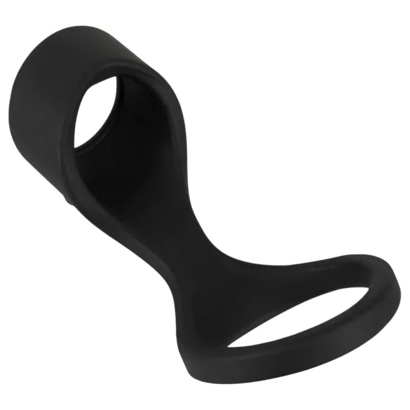 Erecto - 2u1 prsten za penis (crna)