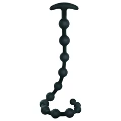 Black Velvets - analni dildo sa kuglicama (crni)