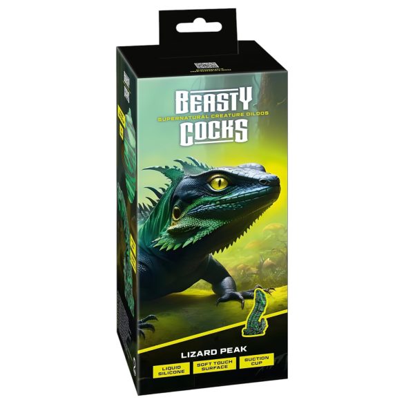 Beasty Cocks Lizard Peak - гуштер пенис дилдо (зелено-црно)