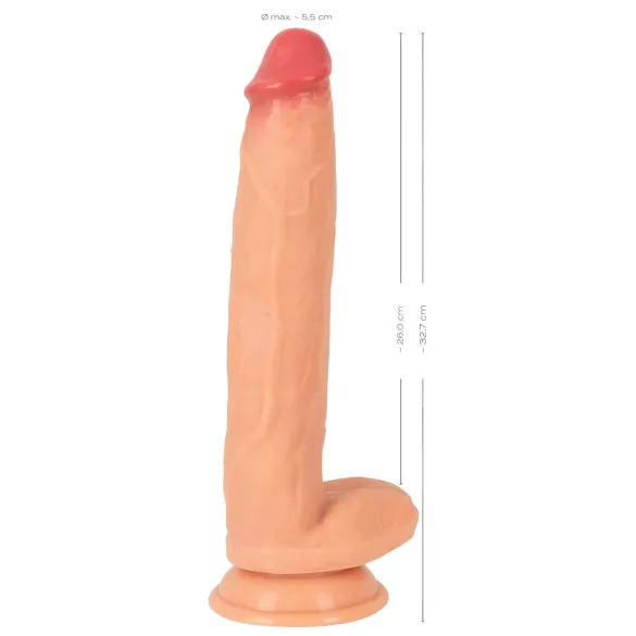 Realistixxx Real Giant - ekstra veliki dildo sa testisima (prirodno)
