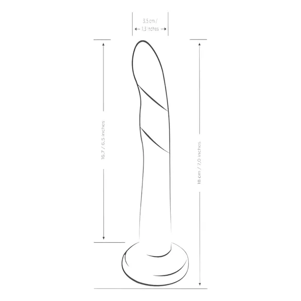 ROMP Dizi - fleksibilni silikonski dildo (pink-narandžasti)