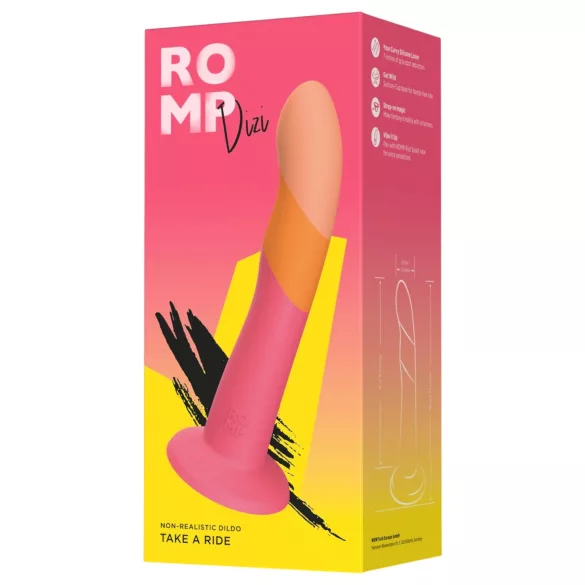 ROMP Dizi - fleksibilni silikonski dildo (pink-narandžasti)