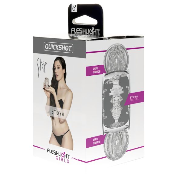 Fleshlight Quickshot Stoya - putni masturbator (prozirno)