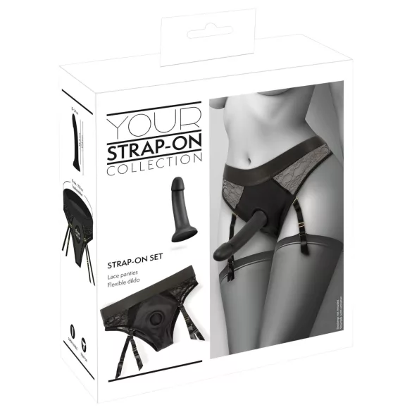 You2Toys - strap-on dildo sa gaćicama (crna)