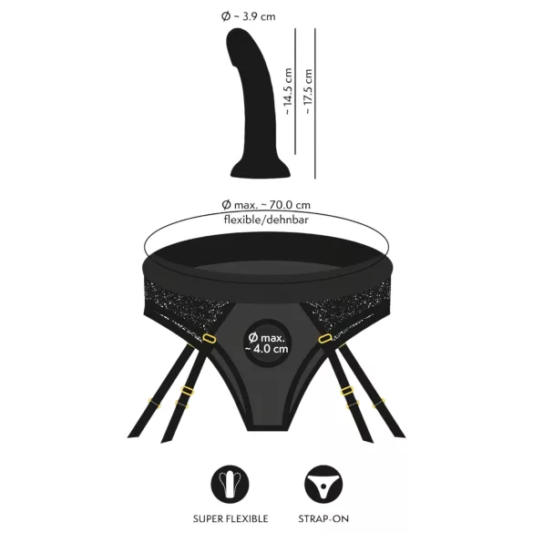 You2Toys - strap-on dildo sa gaćicama (crna)