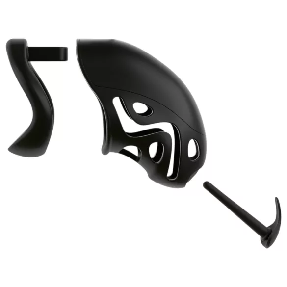 You2Toys - kavez za penis s plugom (crna)