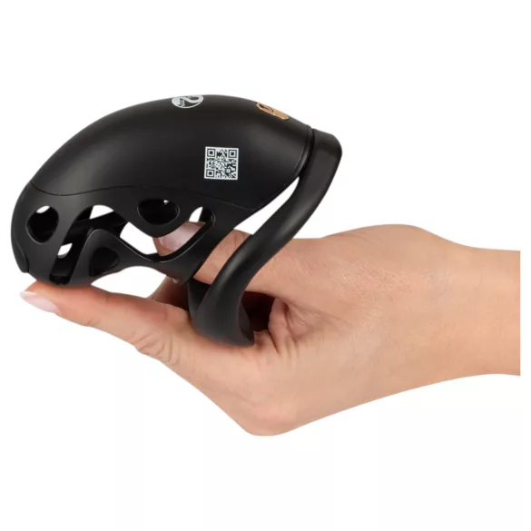 You2Toys - kavez za penis s plugom (crna)