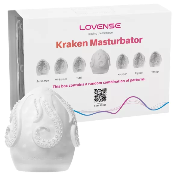 LOVENSE Kraken - мастурбационо јаје - 6 комада (бело)