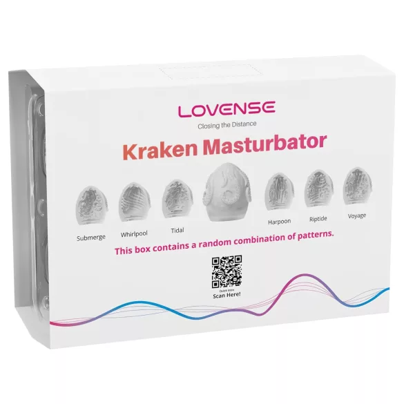LOVENSE Kraken - мастурбационо јаје - 6 комада (бело)