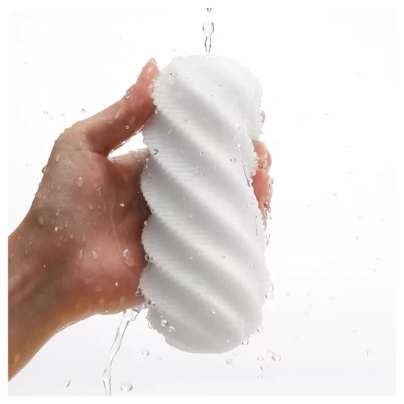 TENGA 3Dx Spiral - masturbator sa spiralnim reljefom (beli)