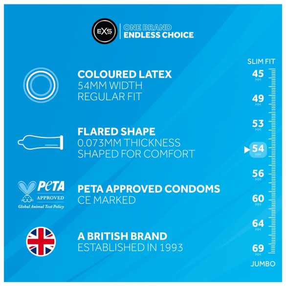 EXS Crna - lateks kondom - crna boja (12 kom)