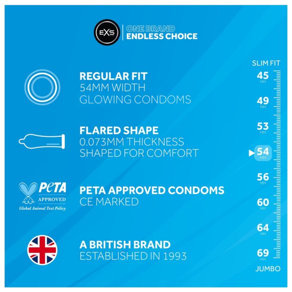 EXS Glow - светлећи кондоми (3 комада)