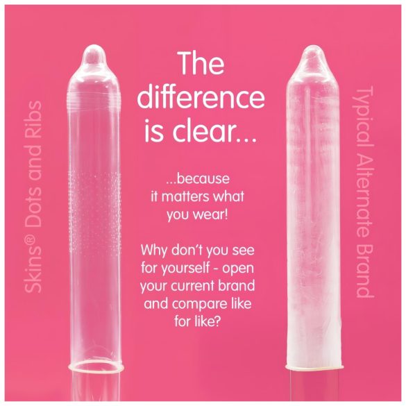 Skins - rebrasti i tačkasti kondomi (16 kom)