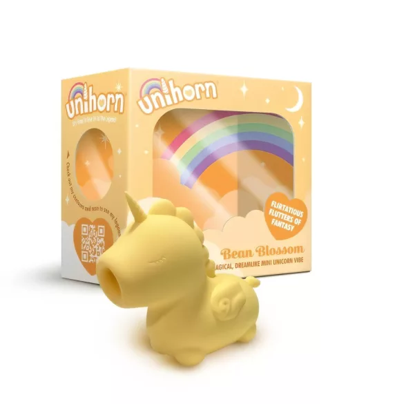 Unihorn Bean Blossom - akumulatorski žuti stimulator klitorisa jednorog