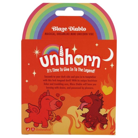 Unihorn Blaze Diablo - Punjivi jednorog vibrator za klitoris (crveni)