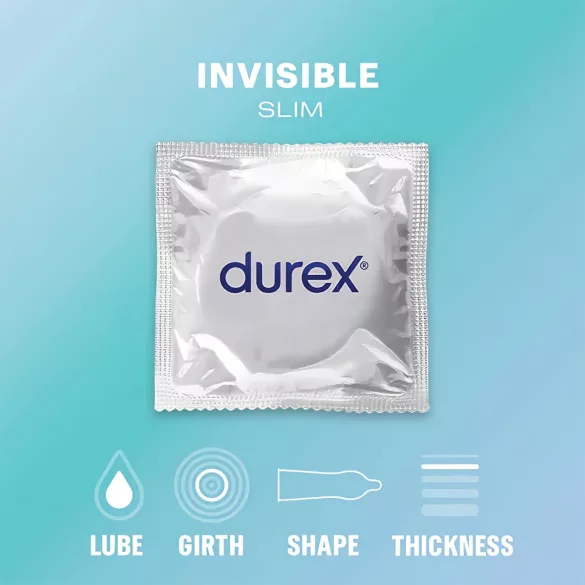 Durex Invisible Slim - tanke kondome (10 komada)