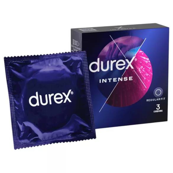 Durex Intense - rebrasti i tačkasti kondomi (3 kom)