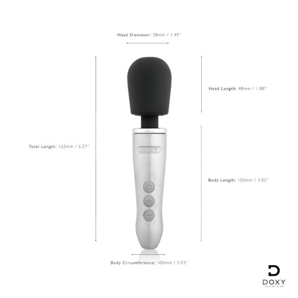 Doxy Go - masažer vibrator (srebrni)