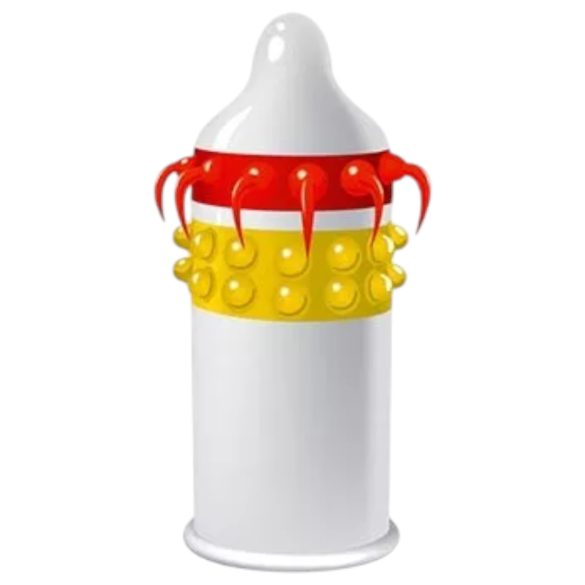 Egzo Lucky Dude - tačkasti kondom sa pipcima (1 kom)