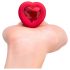 b-vibe heart - crveni analni vibrator sa daljinskim i punjenjem