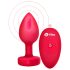 b-vibe heart - crveni analni vibrator sa daljinskim i punjenjem