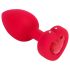 b-vibe heart - crveni analni vibrator sa daljinskim i punjenjem