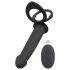Crni Velvet Dvojni F - kači se analni vibrator (crni)