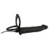 Crni Velvet Dvojni F - kači se analni vibrator (crni)