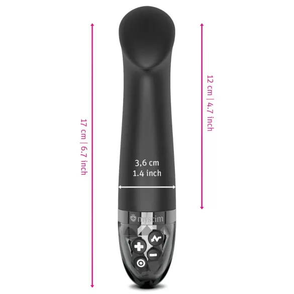 Mystim Right on Ron E-Stim - elektro G-tačka vibrator (crni)