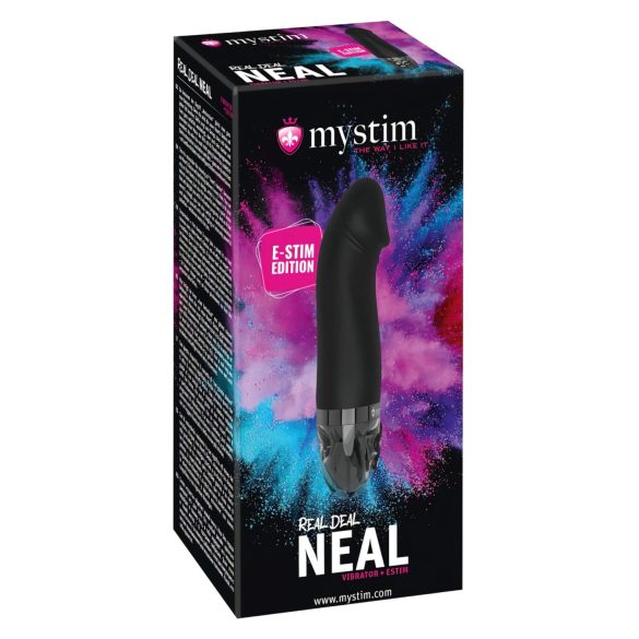 Mystim Real Deal Neal E-Stim - punjivi elektro vibrator (crni)