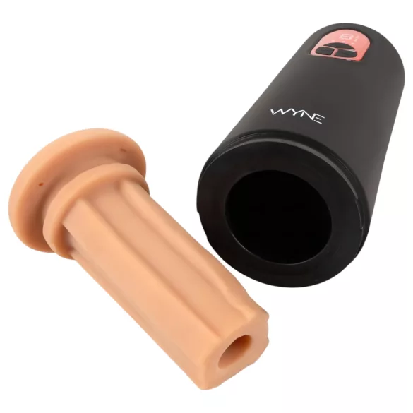 WYNE 07 - punjenje, vibrirajući-sisajući masturbator (crni)