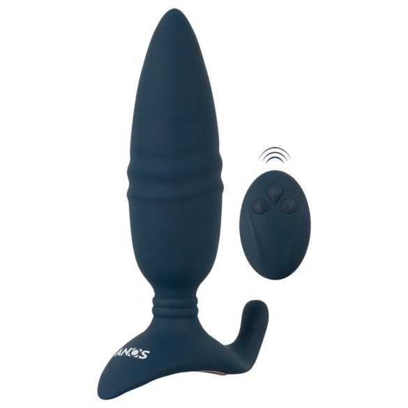 ANOS - bežični analni vibrator sa potiskom (plavi)