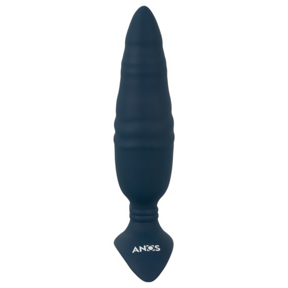 ANOS - bežični analni vibrator sa potiskom (plavi)