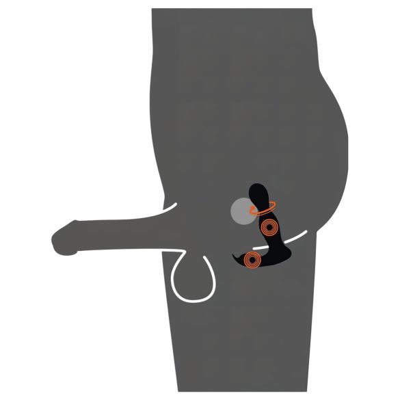 Rebel - daljinski 2u1 prostata vibrator (crni)