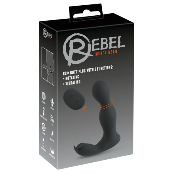 Rebel - daljinski 2u1 prostata vibrator (crni)