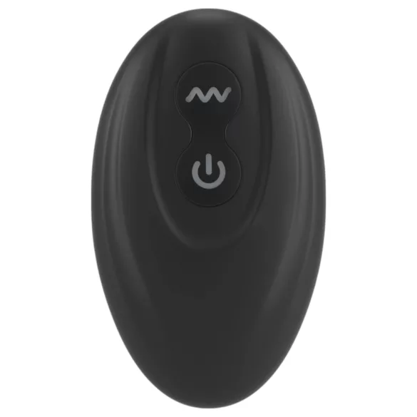 Rebel - vibrator za prostatu s prstenom za penis i testise (crna)