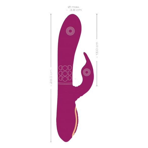 Javida - 3u1 perlasto-rotirajući vibrator (ljubičasti)