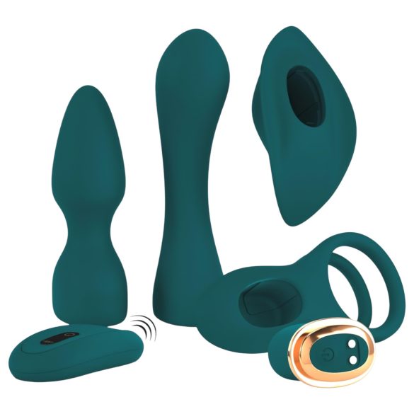 Couples Choice - 4u1 daljinski vibrator (tirkizni)