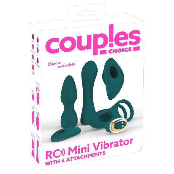 Couples Choice - 4u1 daljinski vibrator (tirkizni)
