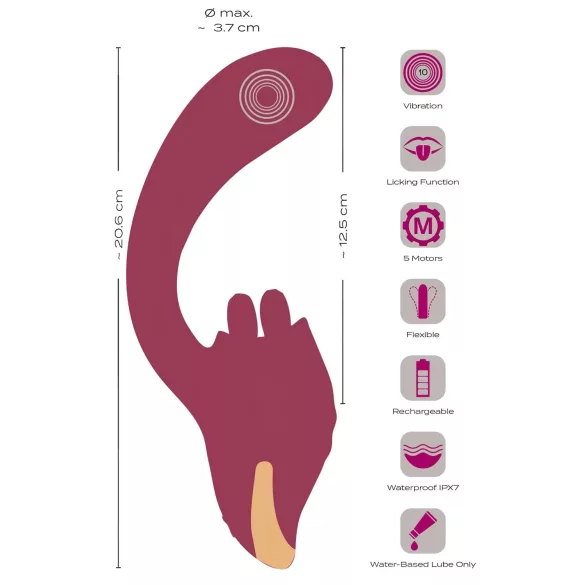 Javida - dvosmerni jezični vibrator (crveni)