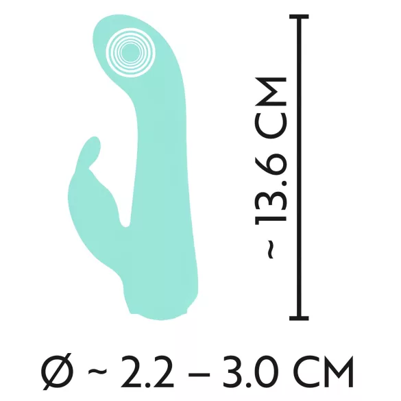 Cuties Mini 4 - bežični, vodootporni, zečji vibrator (zeleni)