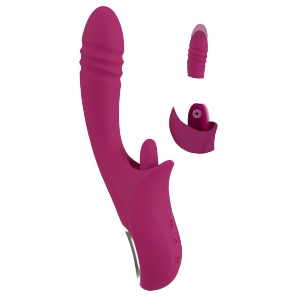 Javida Licking & Thrusting - vibrator sa jezikom i potiskom (ljubičasti)
