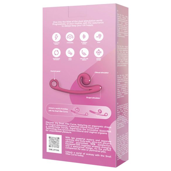 Snail Vibe Curve - 2u1 klitoris vibrator (roze)