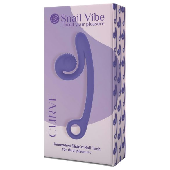 Snail Vibe Curve - 2 u 1 vibrator za stimulaciju klitorisa (ljubičasta)