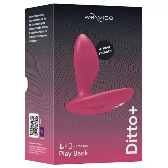 We-Vibe Ditto+ - апликaцијом управљиви анални вибратор (розе)