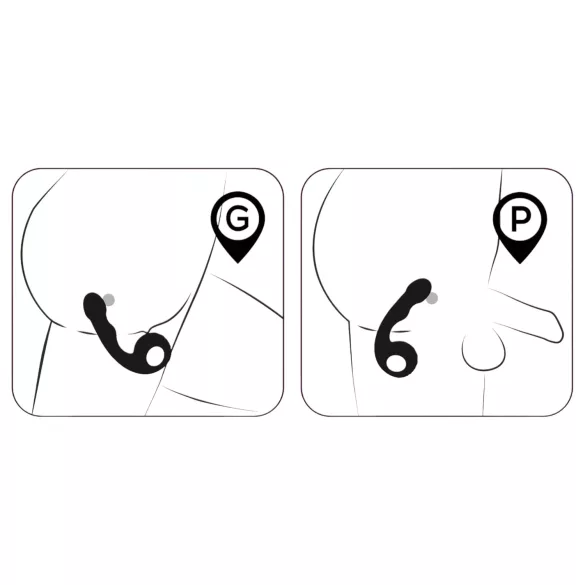 Crni Velvet - G i P tačka vibrator (crni)