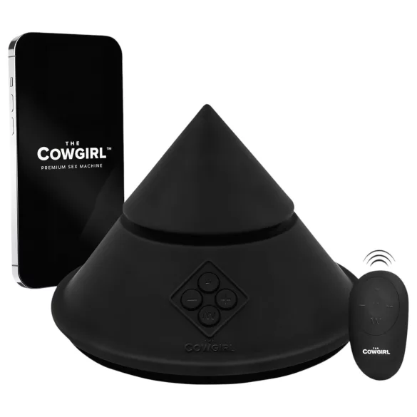 The Cowgirl Cone - premijumska seks mašina upravljana aplikacijom - sa 2 zamenljiva nastavka, 20 režima vibracije (crna)