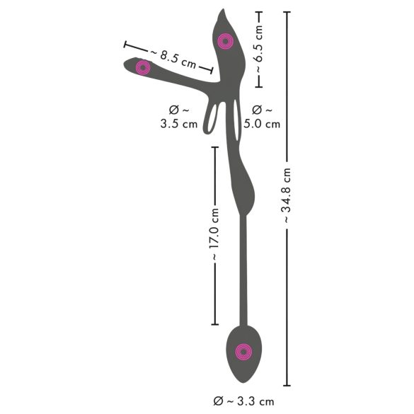 Par za užitak - višenamenski crni prsten za vibraciju