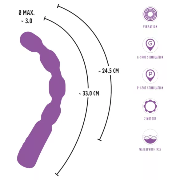 You2Toys - biserni G i P tačka vibrator (ljubičasti)